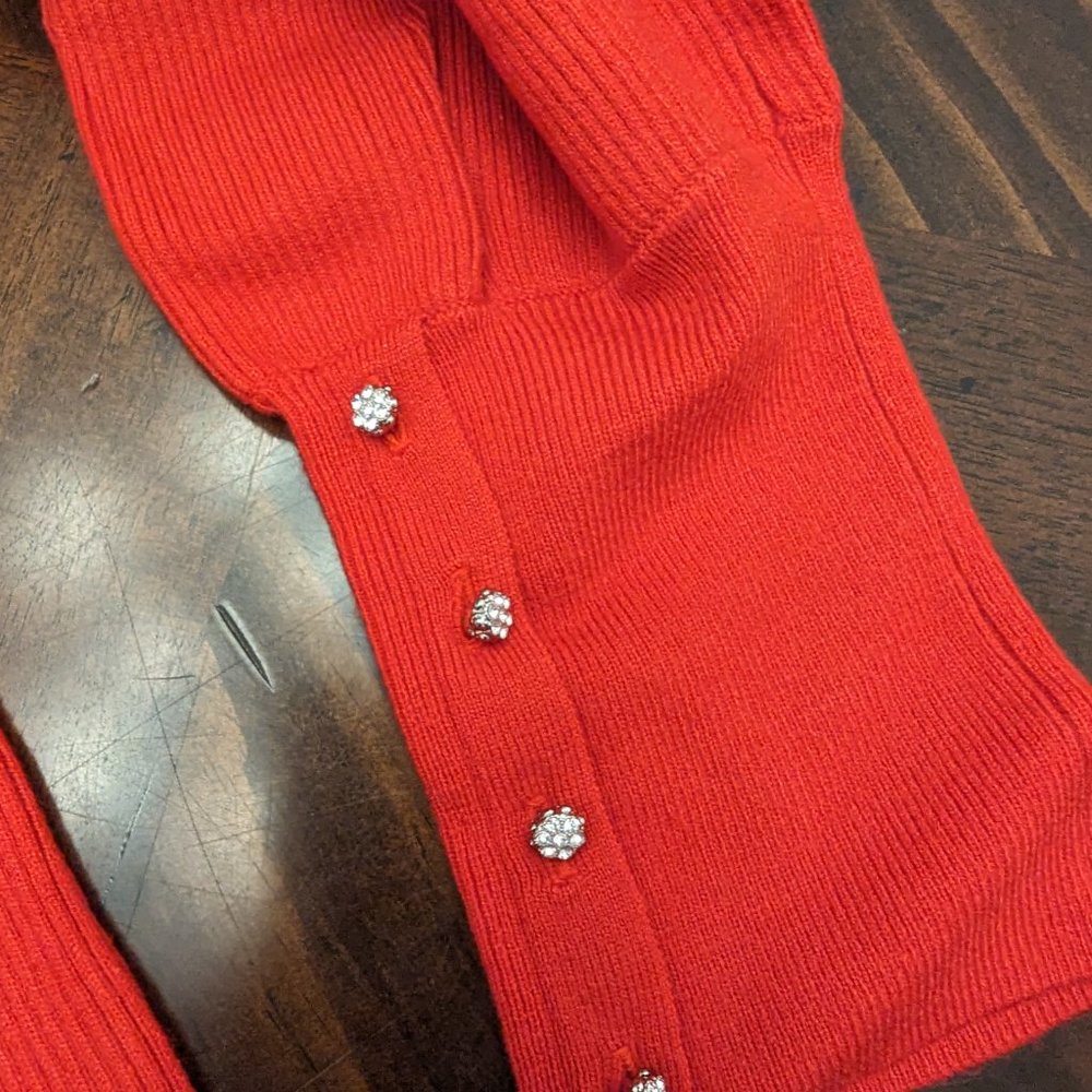 Ann Taylor Jeweled Cuff Balloon Sleeve Sweater - Picture 7 of 11